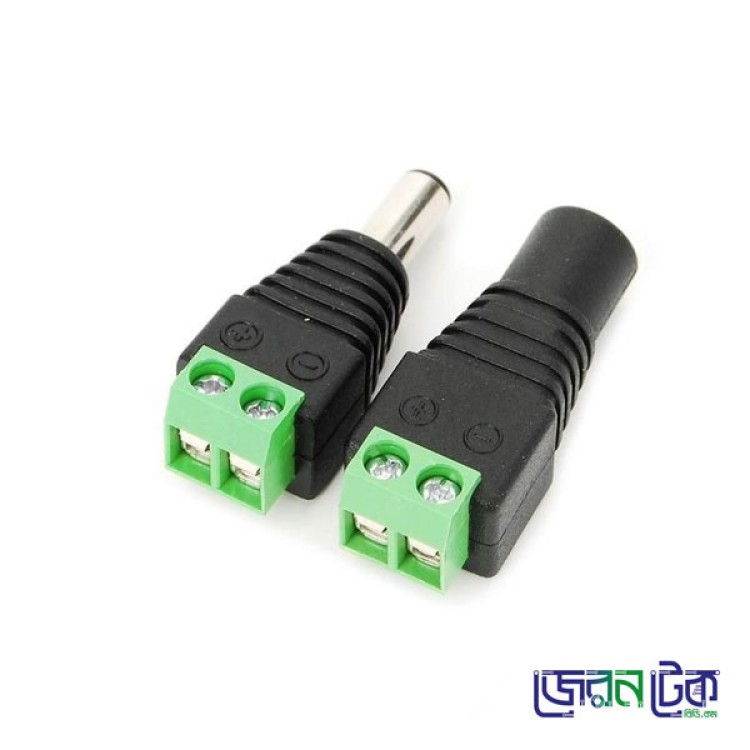 12V DC Female Male Power Balun Connector Adapter Plug Jack Socket For CCTV Cable.