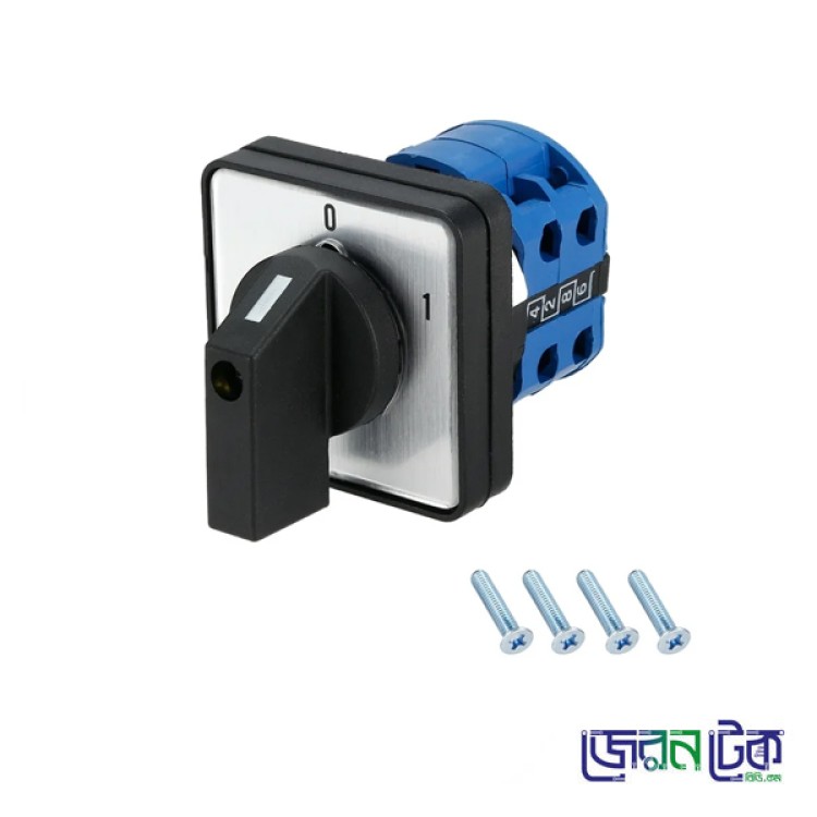 2 Position Momentary Plastic Rotary Changeover Switch AC660V 25A Blue+Black