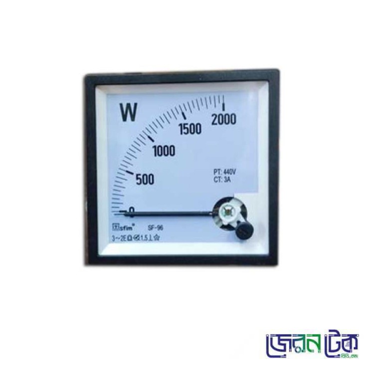 Analog Single Phase 2000 Watt Wattmeter SFIM- SF-96