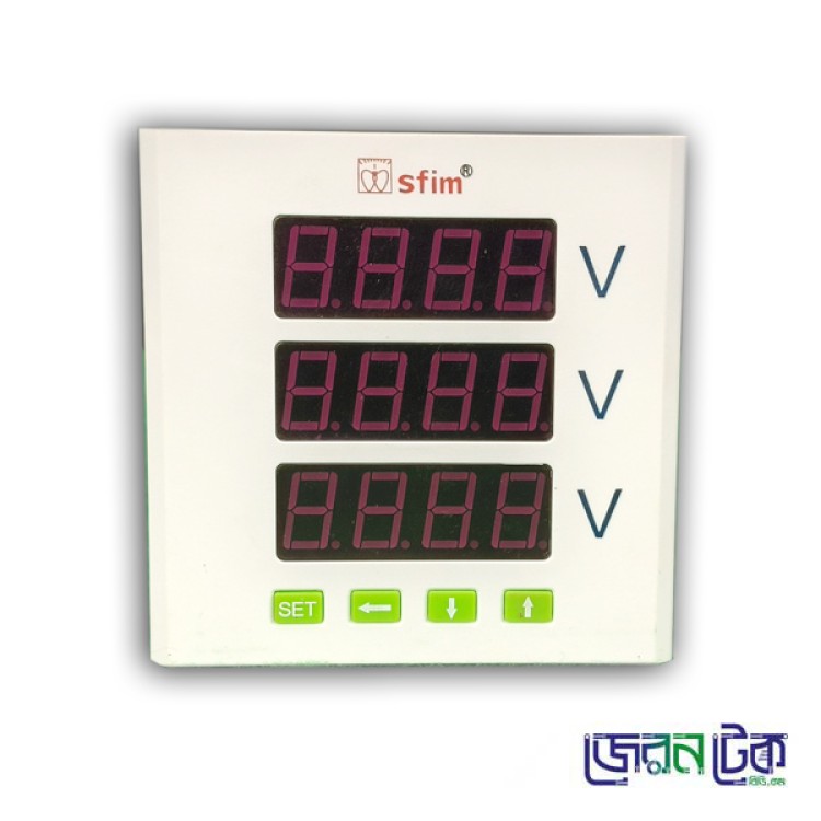 Three Phase Digital Volt Meter Panel Type-SFIM