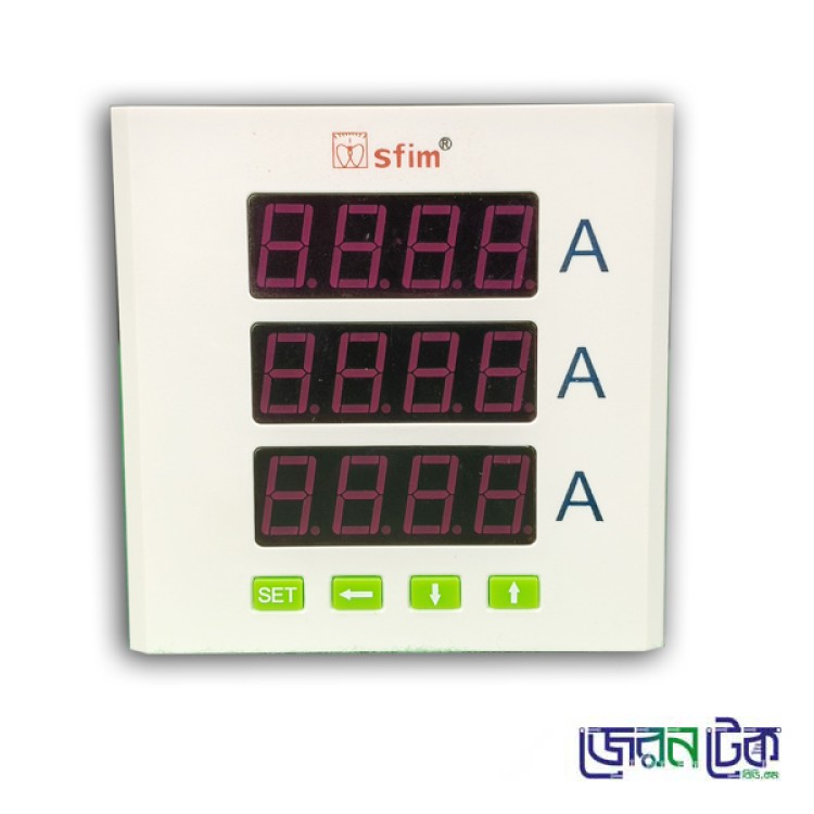 Three Phase Digital Ammeter Panel Type-SFIM