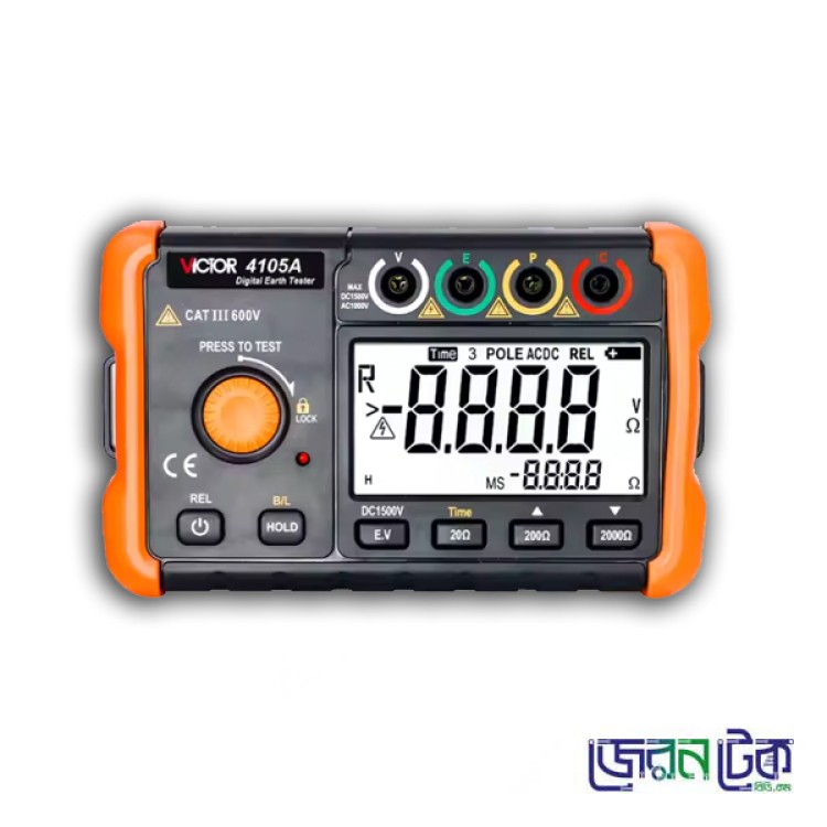 VICTOR 4105A Earth Grounded Resistance Tester Meter.