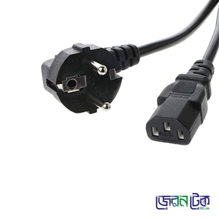 AC C13 Power Cord/Cable_EU Type Plug White/Black