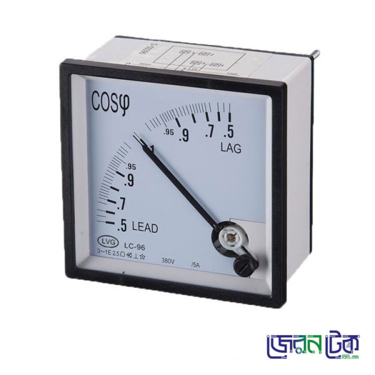 Analog Single Phase Cos Power Factor Meter BE-9