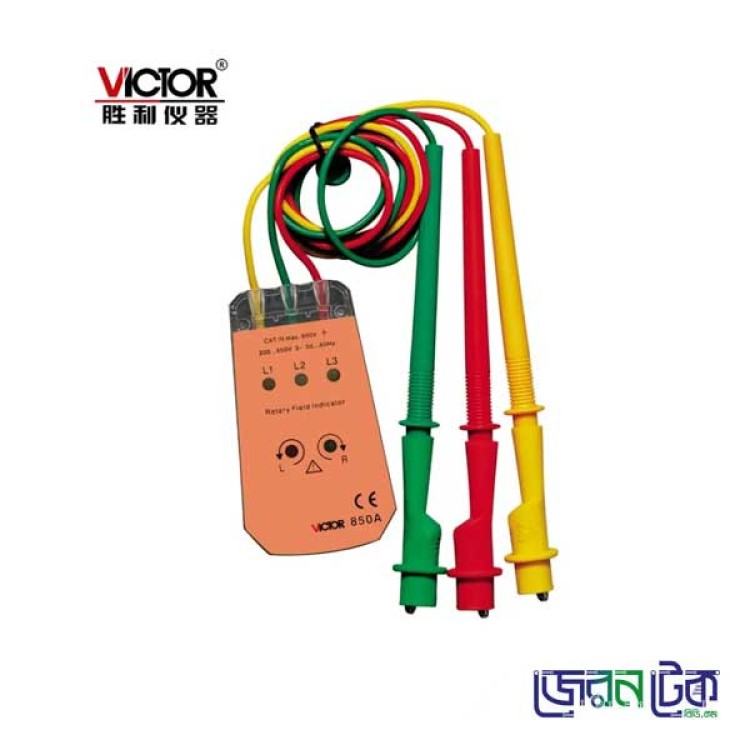 VICTOR VC850A 3 Phase Sequence Rotation Indicator.