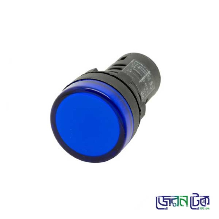 AC Indicator Pilot Lamp 22mm Round Head Blue