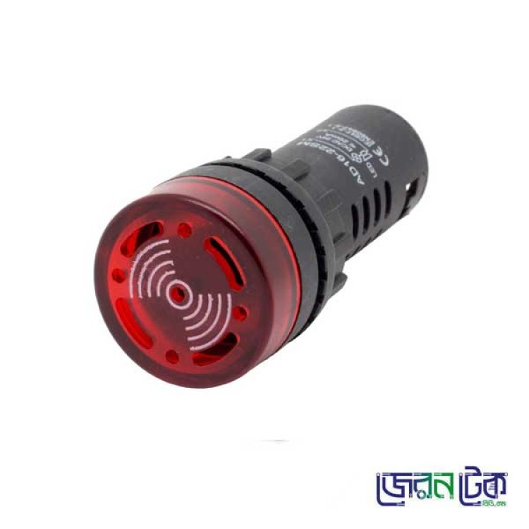 Plastic Buzzer Alarm 22mm 24V RED.
