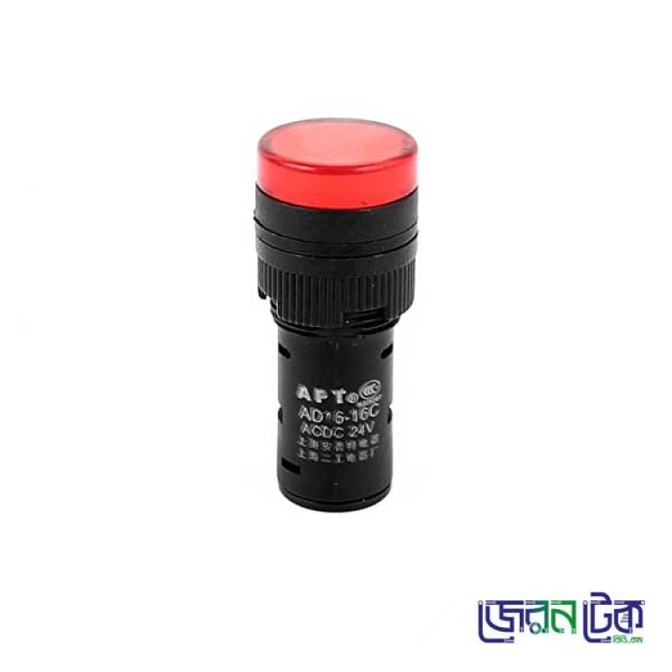 AC Indicator Pilot Lamp 16mm Round Head Red_AC 220V