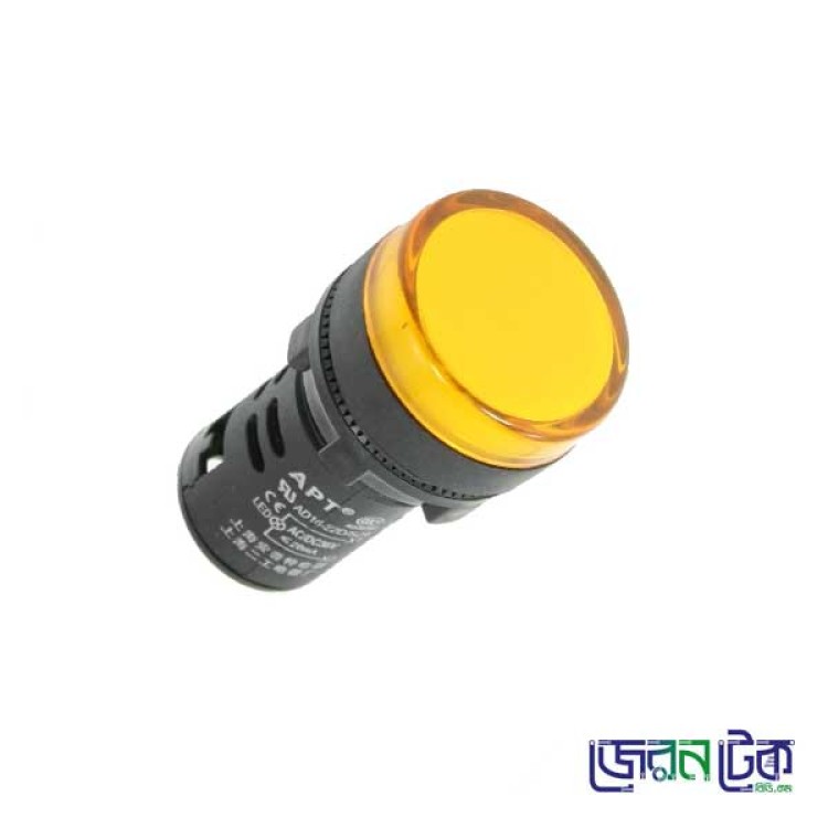 DC Indicator  Pilot Lamp 16mm Round Head Yellow_DC 24V