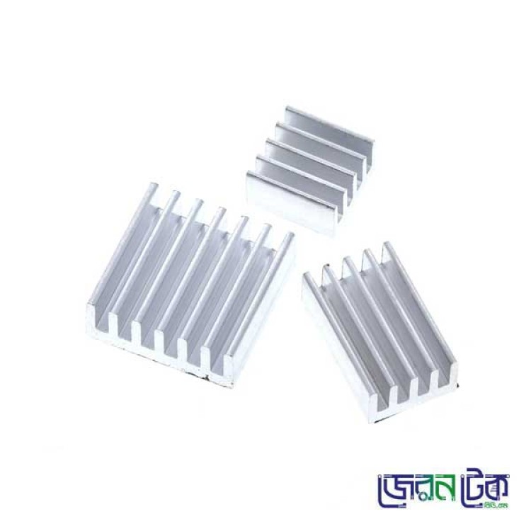White 3 in 1 Heat Sink Set Aluminum for Raspberry Pi 4B