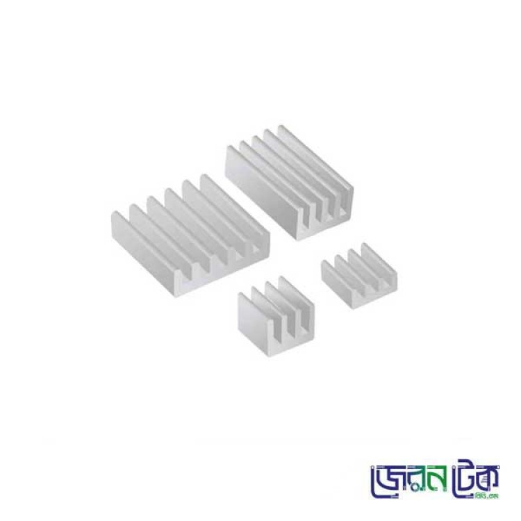 White 4 in 1 Heat Sink Set Aluminum for Raspberry Pi 4B