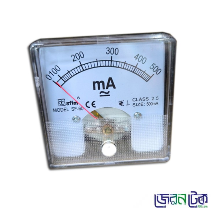 Analog AC-DC Ammeter SF-60 0-500mA-SFIM