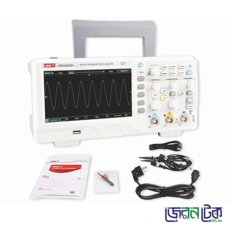 UNI-T UTD2102CEX+ 100Mhz 2-Channel Digital Oscilloscope_1GS/S Digital Storage Oscilloscope.
