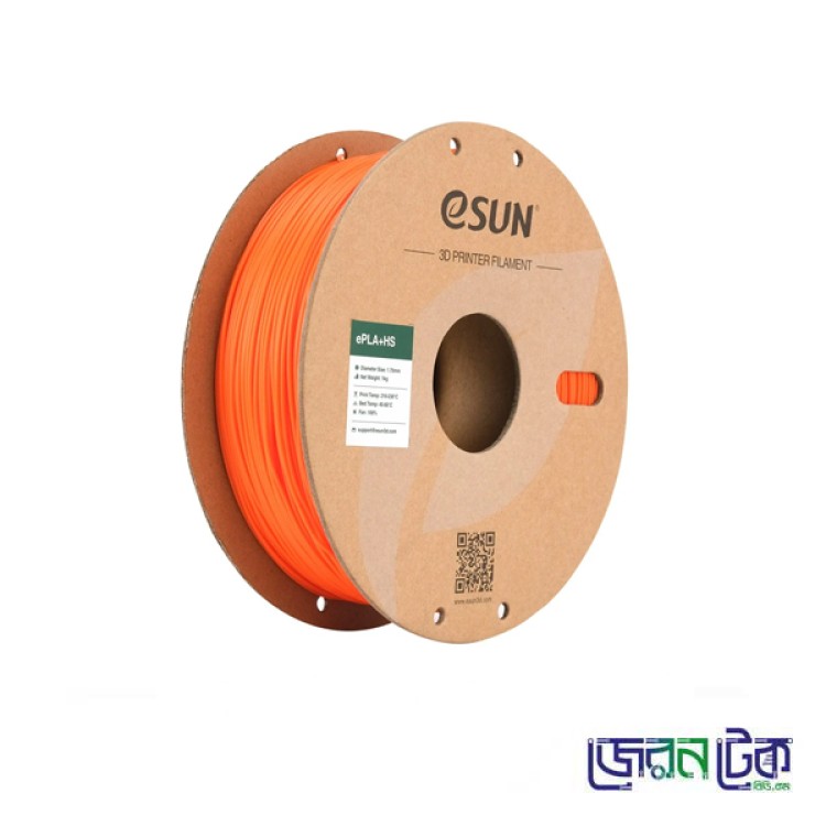 PLA+ 1.75mm 3D Printing Filament-eSUN-Orange Color 1kg-Coil.