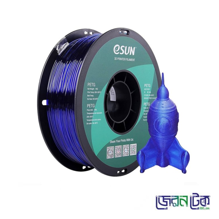 PETG eSUN 1.75mm 3D Printing Filament-Blue Color 1kg-Coil.