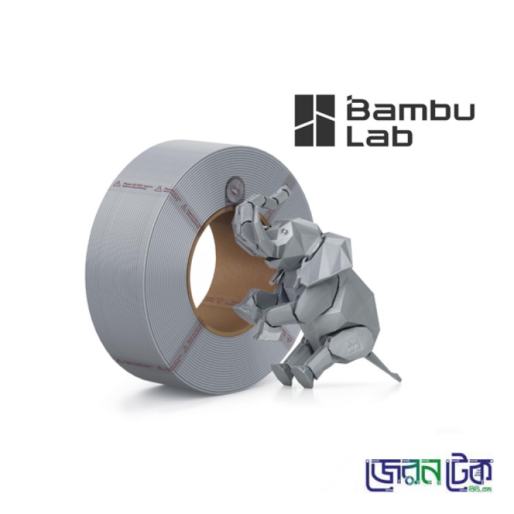 Bambu Lab PLA Basic Gray Color Filament-1.75mm 1kg-Coil