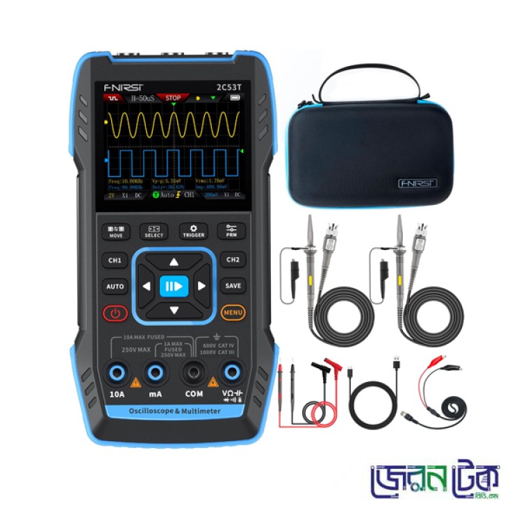 FNIRSl 2C53T Handheld 3-in-1 50MHz Oscilloscope
