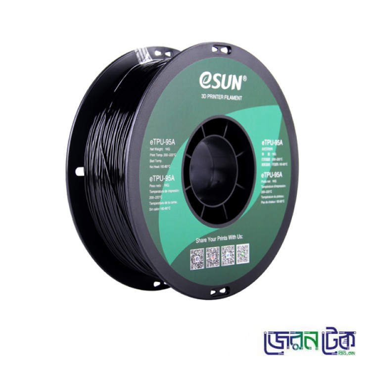 ESunTPU-95A 1.75mm 1kg Black Flexible filament