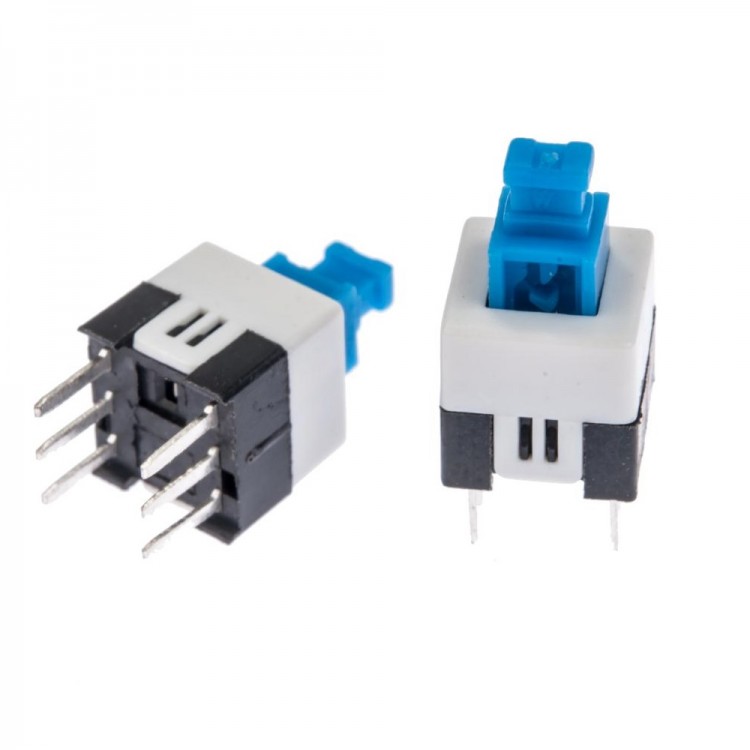 Self-locking Push Button Switch 6 Pin DPDT