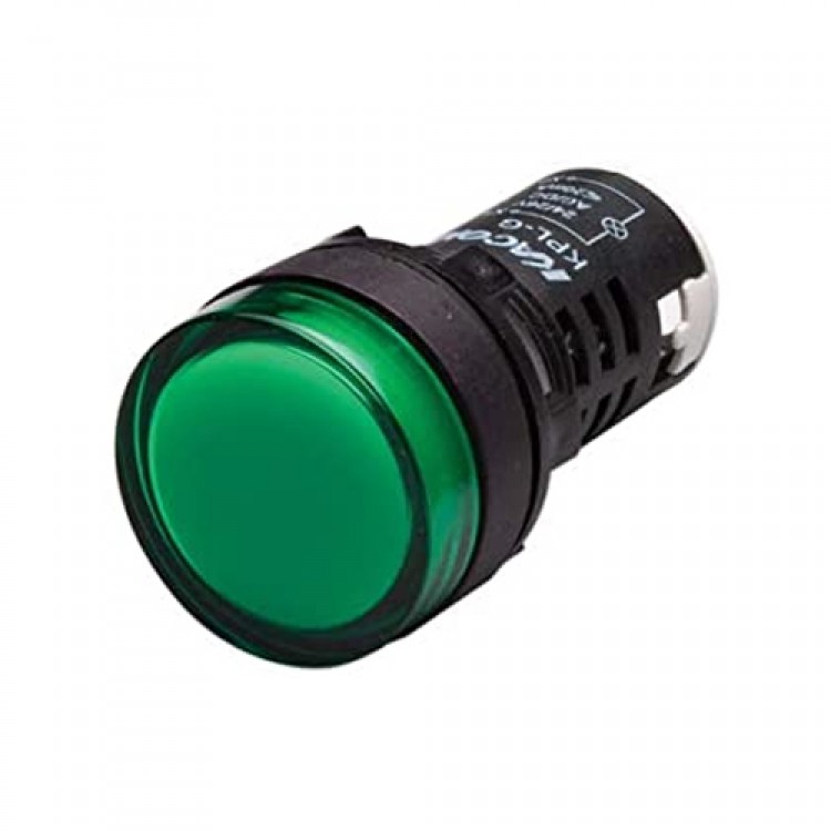 AC Indicator Pilot Lamp_22mm_Round Head_Green