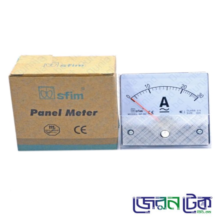 Ammeter AC/DC Analog Panel Meter_SFIM_SF-80 - 30A