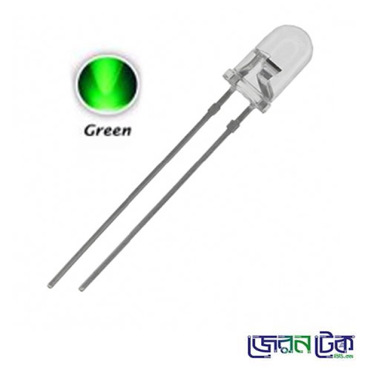 Transparent LED 5mm Green Color