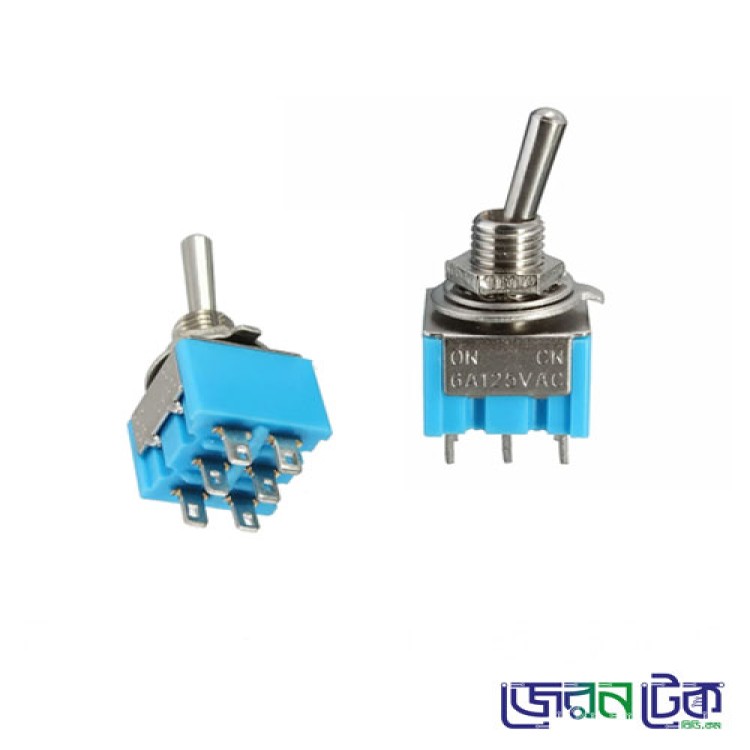 6-Pin DPDT 6A 125VAC Toggle Switch