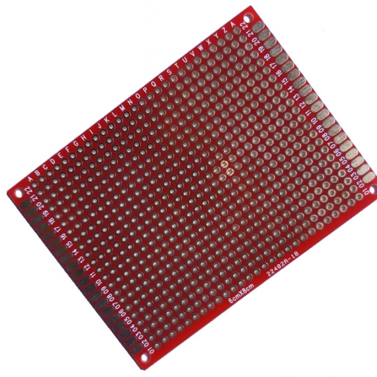 Dot Vero Board 6cm*8cm Red_Double  Side Copper.
