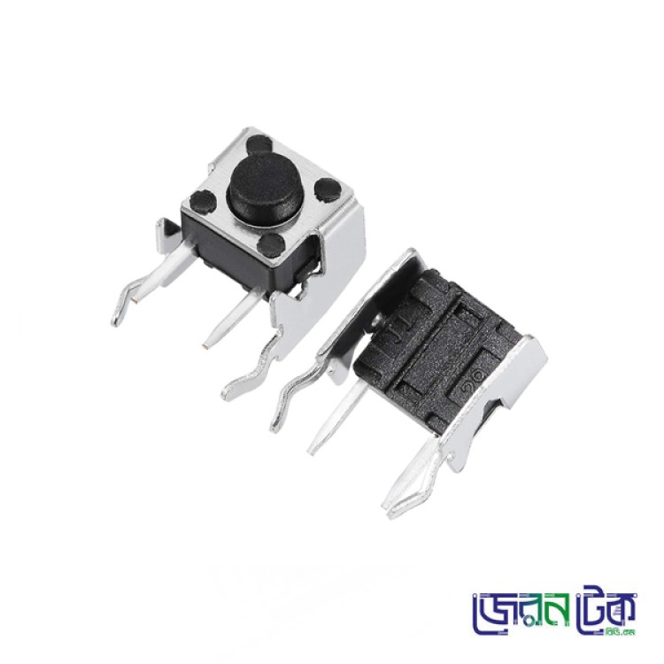Momentary PCB Side Mounting Fixed Bracket Pushbutton Push Button Tact Tactile Switch DIP 2 Terminals 6x6x5mm