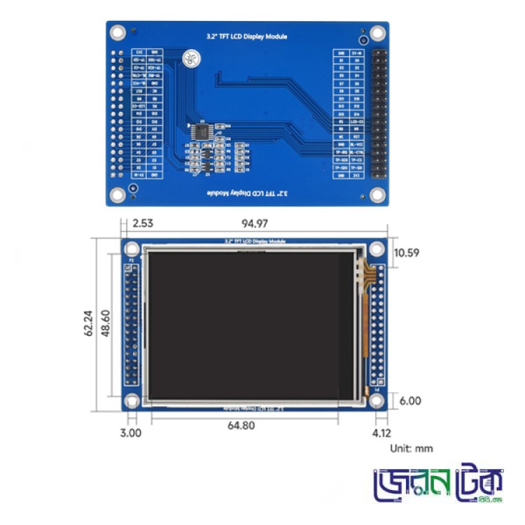 3.2 inch 320x240 Touch LCD ( 34 Pin )