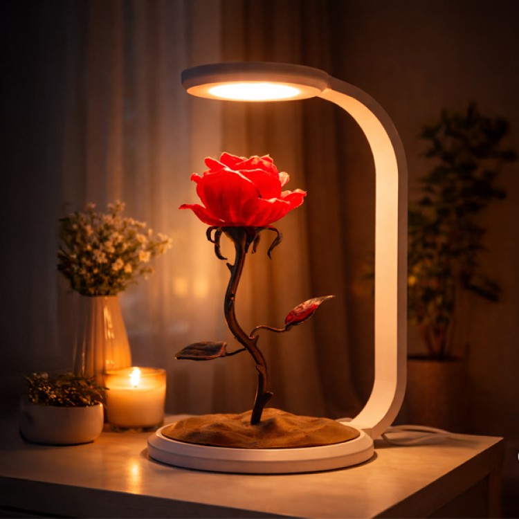 Rose Lamp With LED Lamp Kit. | 3D Print.