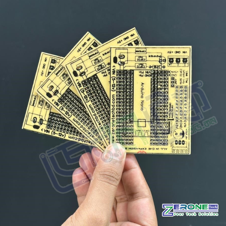 3 in 1 Arduino Nano,ESP8266 & ESP32 Expansion Board PCB.