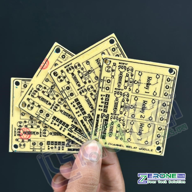 3 Channel 5V Relay Module PCB