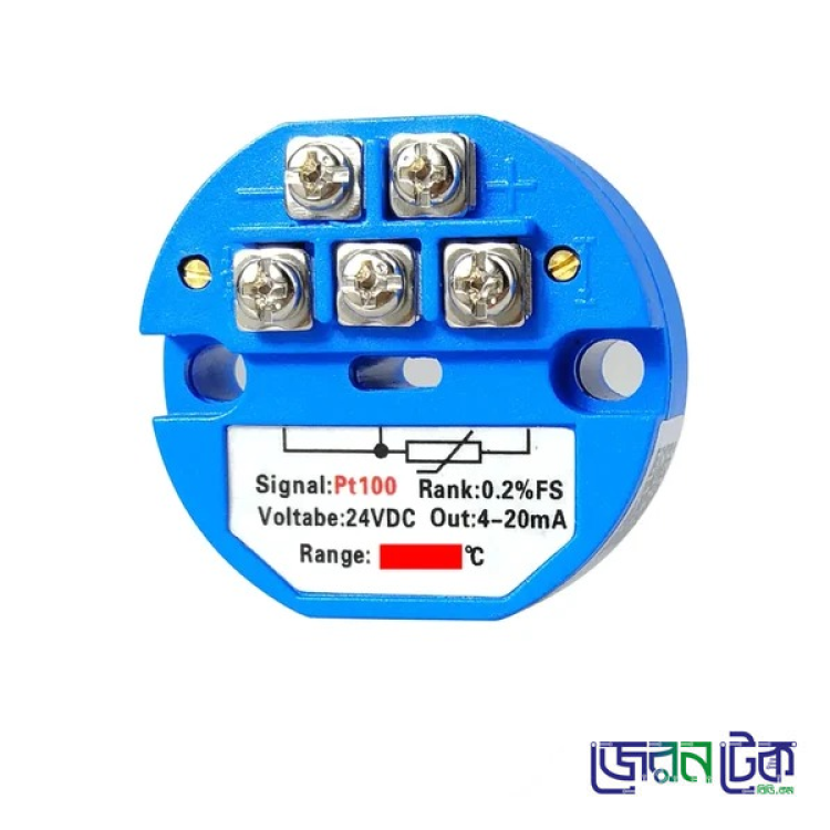 PT100 Temperature Transmitter 0 - 600 degree Celsius 24V Dc  Output 4-20mA