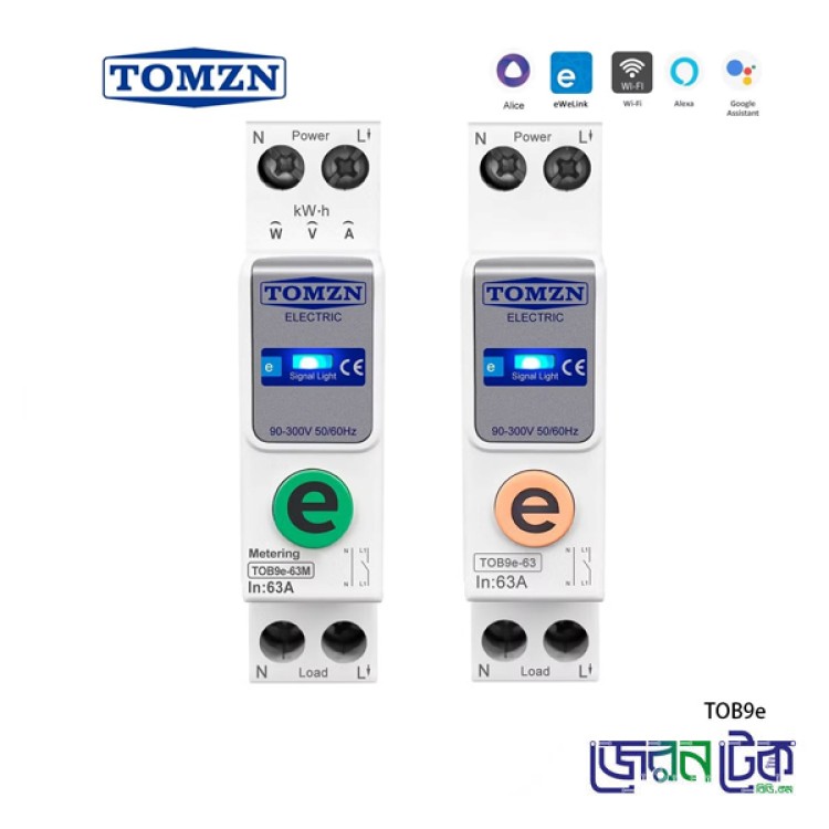 TOMZN 63A Wi-Fi Smart Circuit Breaker TOB9e63