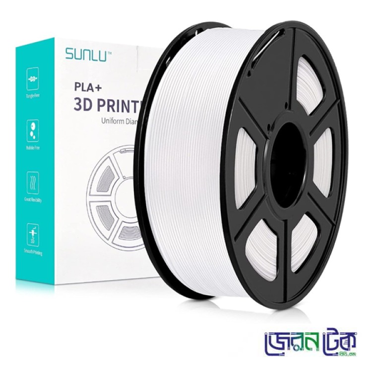 SUNLU PLA+ ( Plus ) White Color Filament - 1.75mm, 1kg-Coil