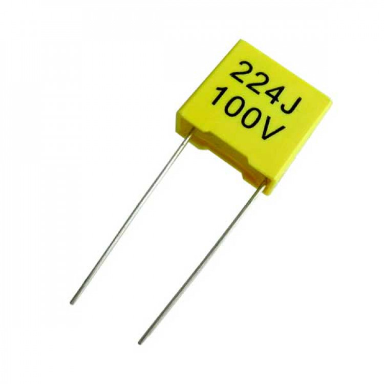 Box Type 100V 224j Polyester Film Capacitor